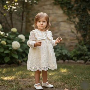 Luxury Tulle Baby Girl Dress with Detachable Collar, 9–24 Months