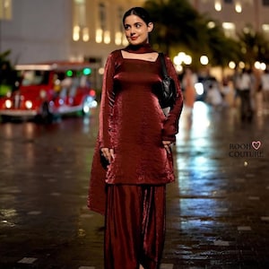 Satin Silk Salwar Kameez Women Readymade Punjabi Patiala Salwar Suit  Salwar Kameez Patiala Suit Wedding Punjabi Suit Women Farshi Shalwar