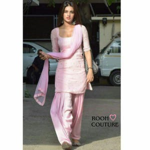 Handmade Designer Pink Salwar Kameez Punjabi Patiala Suit For Women&#39;s And Girls Custom made Suits and Dresses With Gift