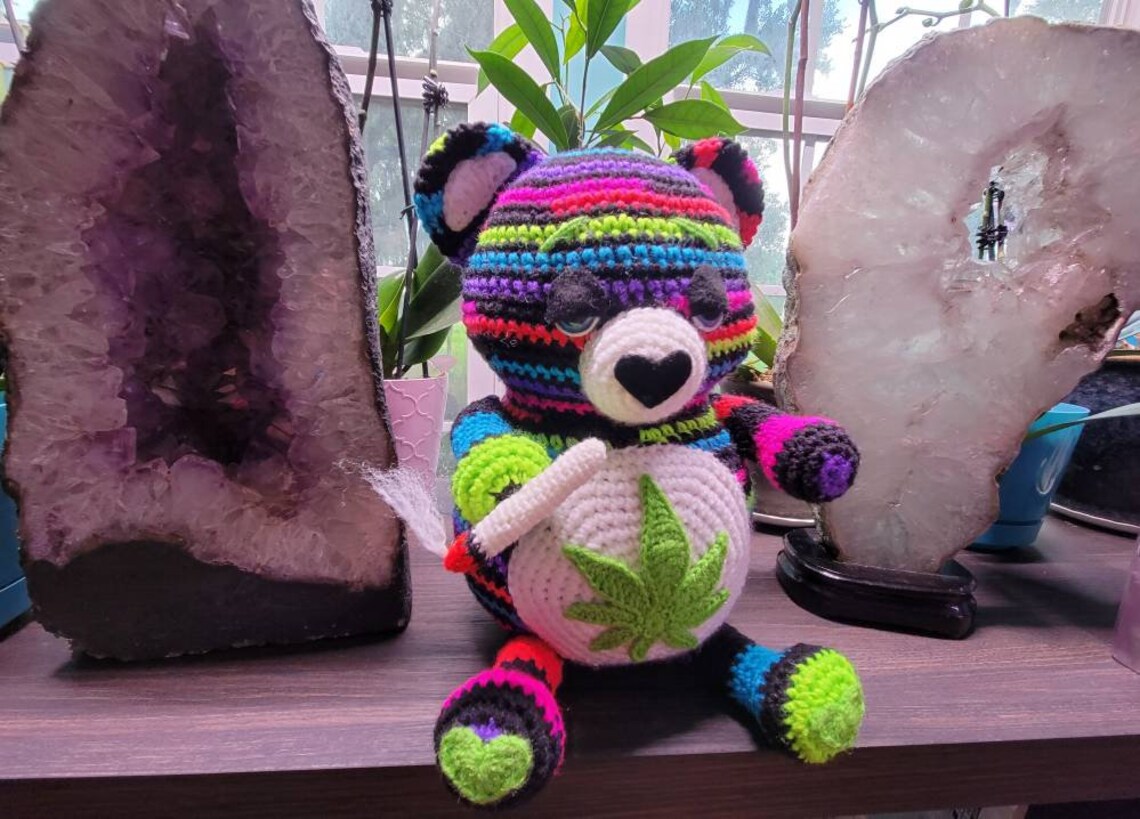 Made to Order Crocheted Stash Bear Stoner Bear 420 Bear Etsy