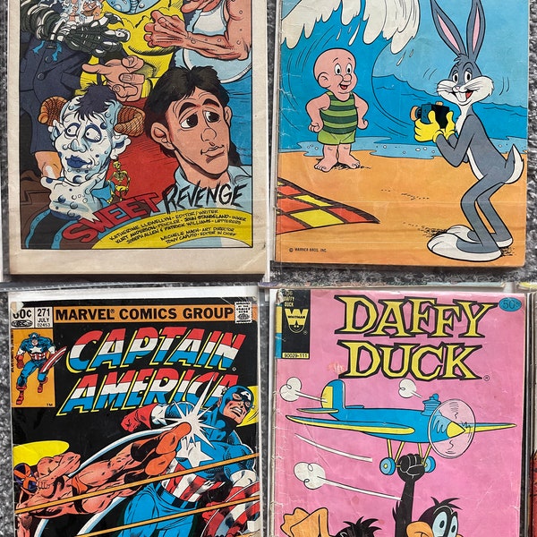 98 Piece Vintage Comic Book and nostalgia Card collection