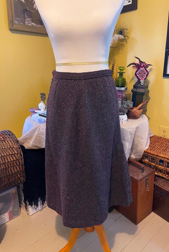 Wool Wiggle Vintage 1960s Tweed Pencil Skirt