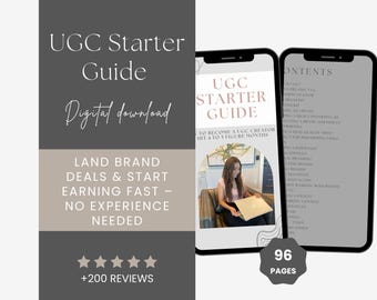 UGC Starter Guide: Land Brand Deals, Content Creation (Digital Download)