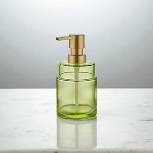 Handmade Glass Soap Dispenser – 330 ml Liquid Soap Bottle – Modern Bathroom Accessory – 15x9 cm
