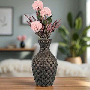 Handmade Ceramic Vase | 25 cm Tall | Rustic & Modern Decorative Pottery | Unique Home Accent