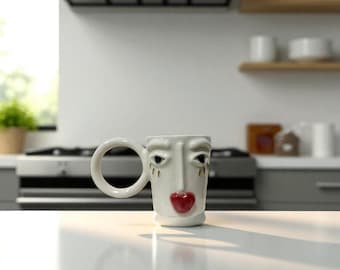 Handmade Ceramic Mug – 180-200 ml | Unique Artisan Coffee Cup | Minimalist Modern Design