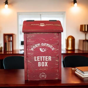 Handmade Wooden Mailbox  | Rustic Post Box Decor | Decorative Wooden Letter Holder | Natural Wood Wall Mail Organizer