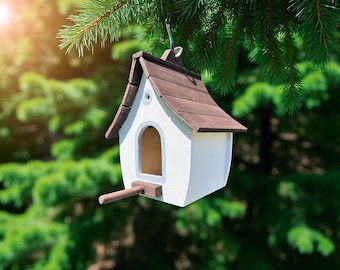 Handmade Wooden Birdhouse – Weather & Sun Resistant – Hanging Outdoor Bird Nest for Garden