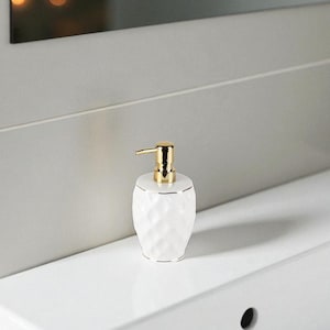Handmade Ceramic Liquid Soap Dispenser 350 ml – 14 cm Height