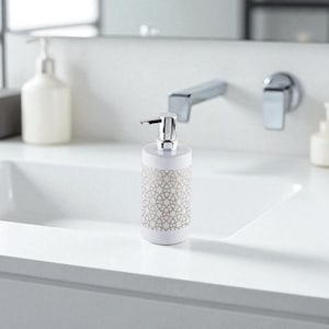 Handmade Ceramic Soap Dispenser – 350ml Minimalist Bathroom Accessory