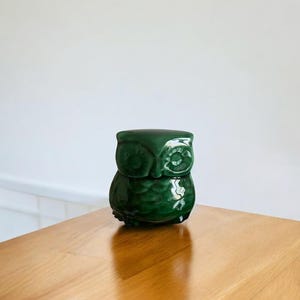Handmade Ceramic Owl Figurine – Small Artisan Sculpture – 8x7cm – Unique Pottery Decor