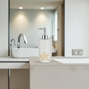 Handmade Resin Soap Dispenser – 350 ml Modern Bathroom Accessory
