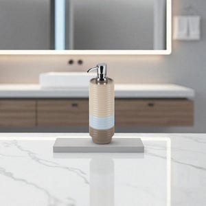 Handmade Ceramic Soap Dispenser | Elegant & Modern Bathroom Accessory
