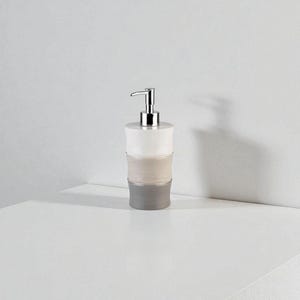 Hand-Painted Ceramic Soap Dispenser – 200-250 ml Handmade Bathroom Accessory