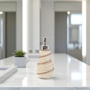 Handmade Resin Soap Dispenser | Durable Bathroom Accessory with Stainless Steel Pump | Modern Liquid Soap Pump