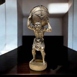 Atlas Statue – 42 cm Handmade Mythological Sculpture