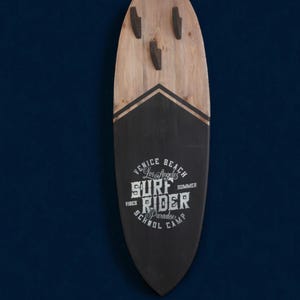 Handmade Surfboard Wall Hook | Coastal Wood Wall Decor | 120x30cm Pine Surfboard Hanger