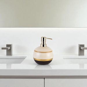 Handmade Hand-Painted Ceramic Soap Dispenser – 400ml – Unique Bathroom Decor