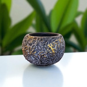 Handmade  Concrete Planter – 16x17 cm Indoor Outdoor Pot