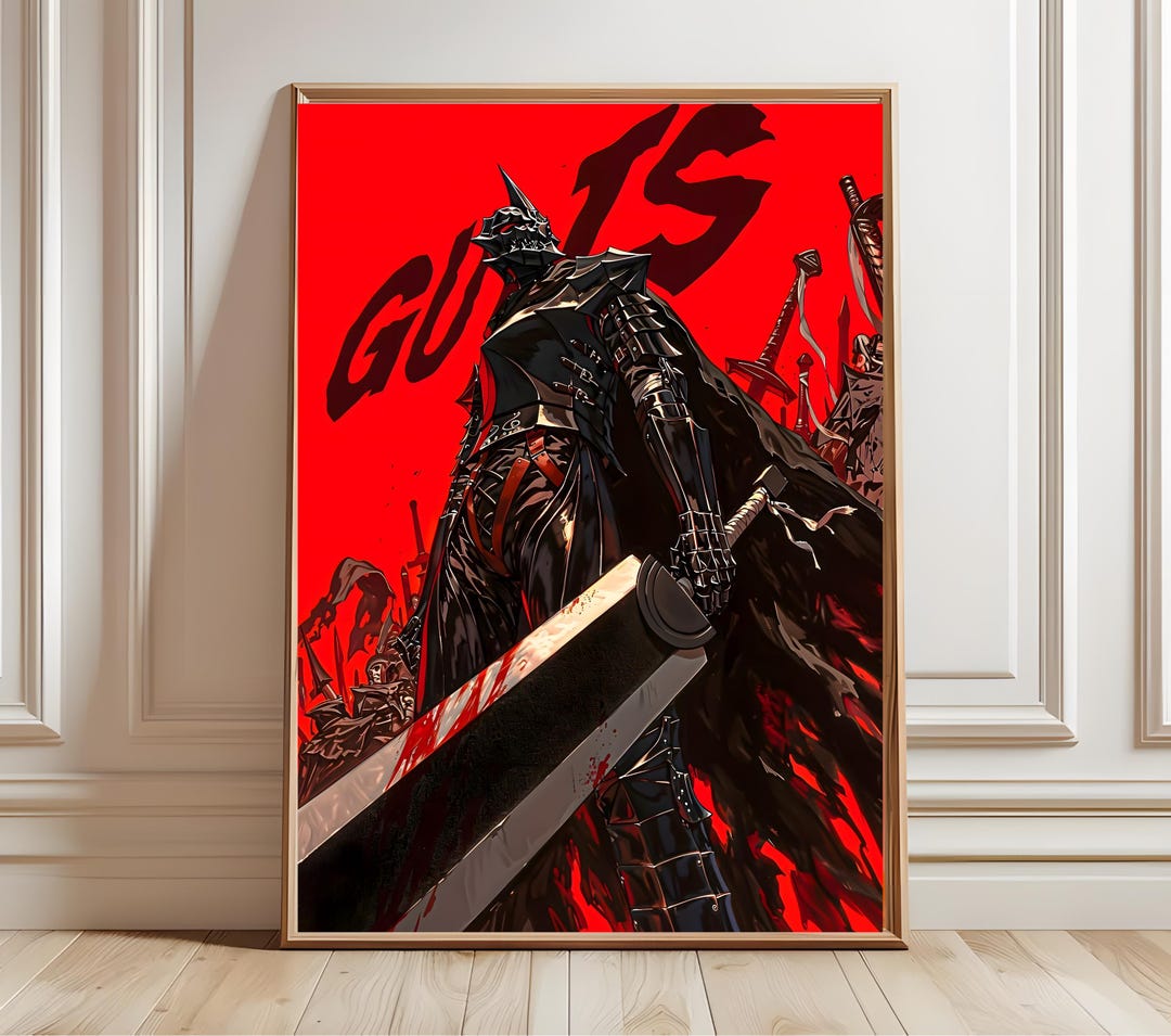 Guts Berserk Armor Wall Art | Anime Print | Berserk Manga Poster ...