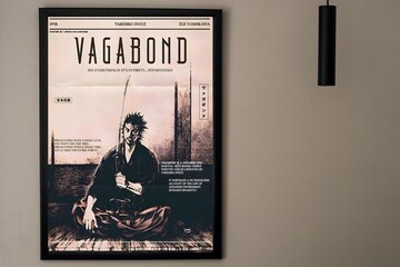 Vagabond Musashi Miyamoto Manga Poster, Anime Poster Wall Decor Print | Anime wall art | Vagabond poster | Vagabond wall art