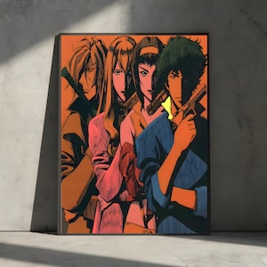 Cowboy Bebop Crew Art Print: Retro Anime Poster (Digital Art)
