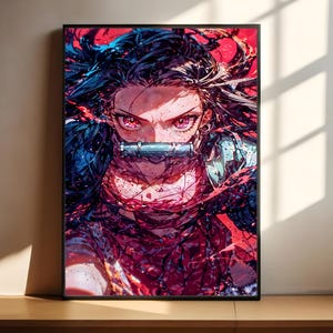Nezuko Kamado Kunstdruck – Anime Wanddeko | Lebendiges Manga Poster | Dämon Nezuko Fan Art