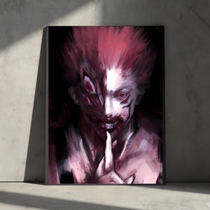 Sukuna Wall Art: Jujutsu Kaisen Anime Poster (Digital Download)