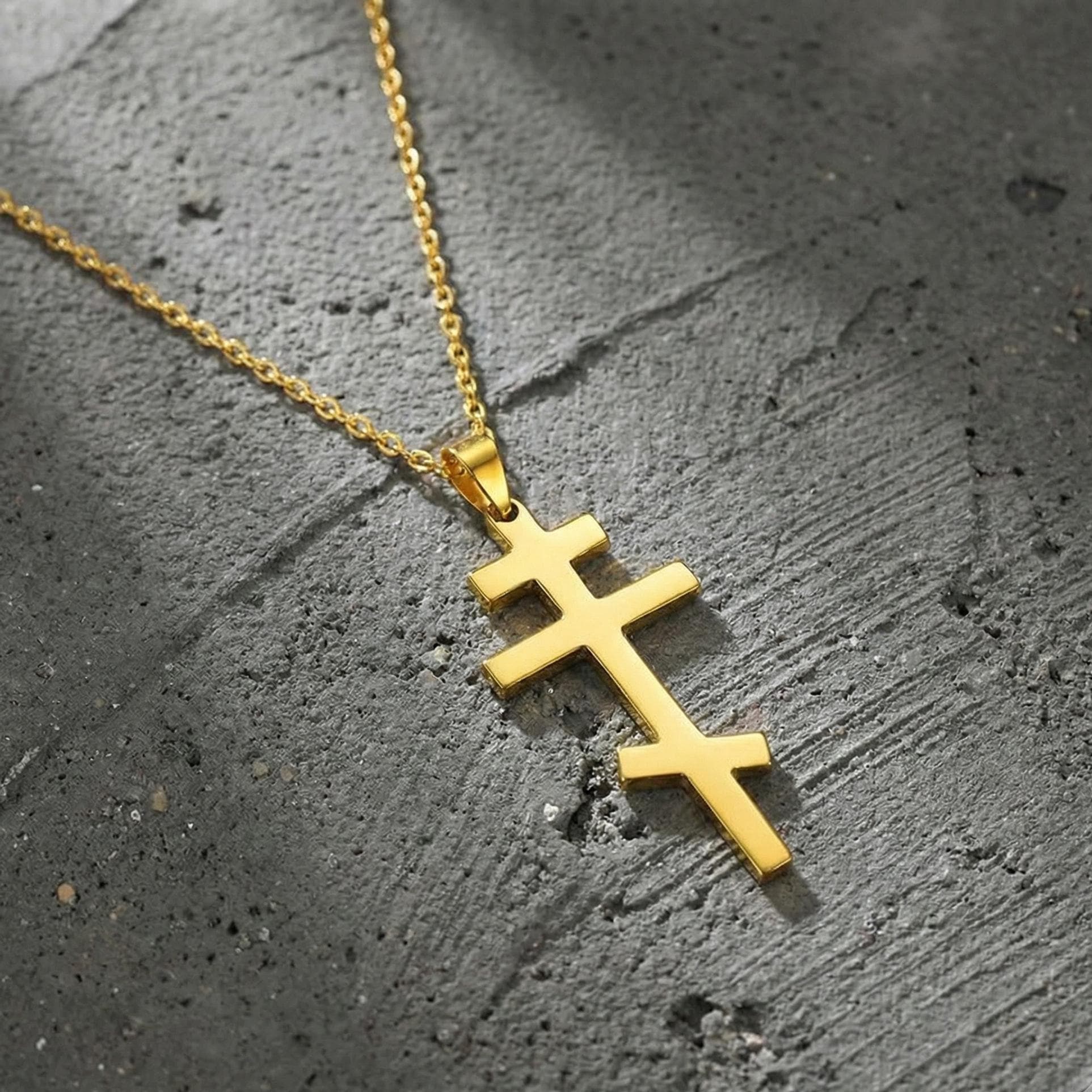 Ilya Rozanov Necklace | Russian Orthodox Cross Pendant | Heated