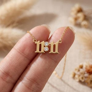 Make a Wish 1111 Jewelry Gift | 11:11 Angel Number Necklace with Zirconia | Numerology Pendant