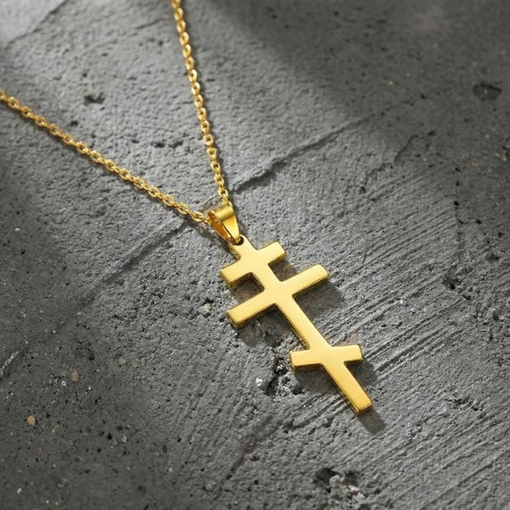 Ilya Rozanov Necklace | Russian Orthodox Cross Pendant | Heated