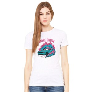 Premium Womens Crewneck T-shirt | Bella + Canvas 6004 White