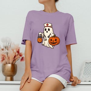 Comfort Colors Halloween Nurse Shirt, Spooky Nurse, Nurse Gift For Women, Spooky Shirt