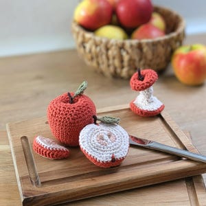 Äpplevirkmönster PDF – Amigurumi-äpplen för lekkök och butik