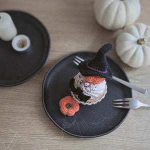 Modèle PDF au crochet pour Halloween – Amigurumi Cupcake et Latte, Décorations d'Halloween image 7