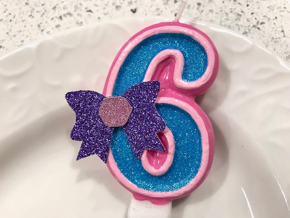 BIRTHDAY CANDLE Jojo Siwa Inspired Bow Hair Bow First | Etsy