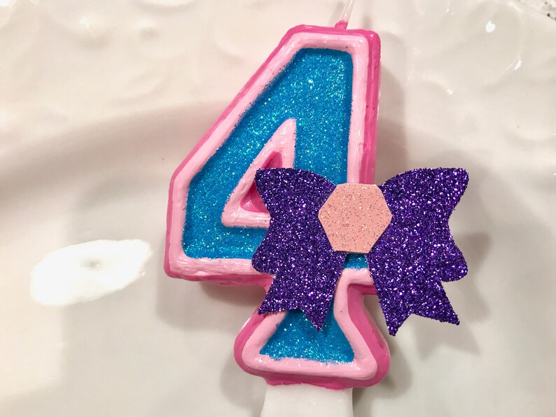 BIRTHDAY CANDLE Jojo Siwa Inspired Bow Hair Bow First - Etsy