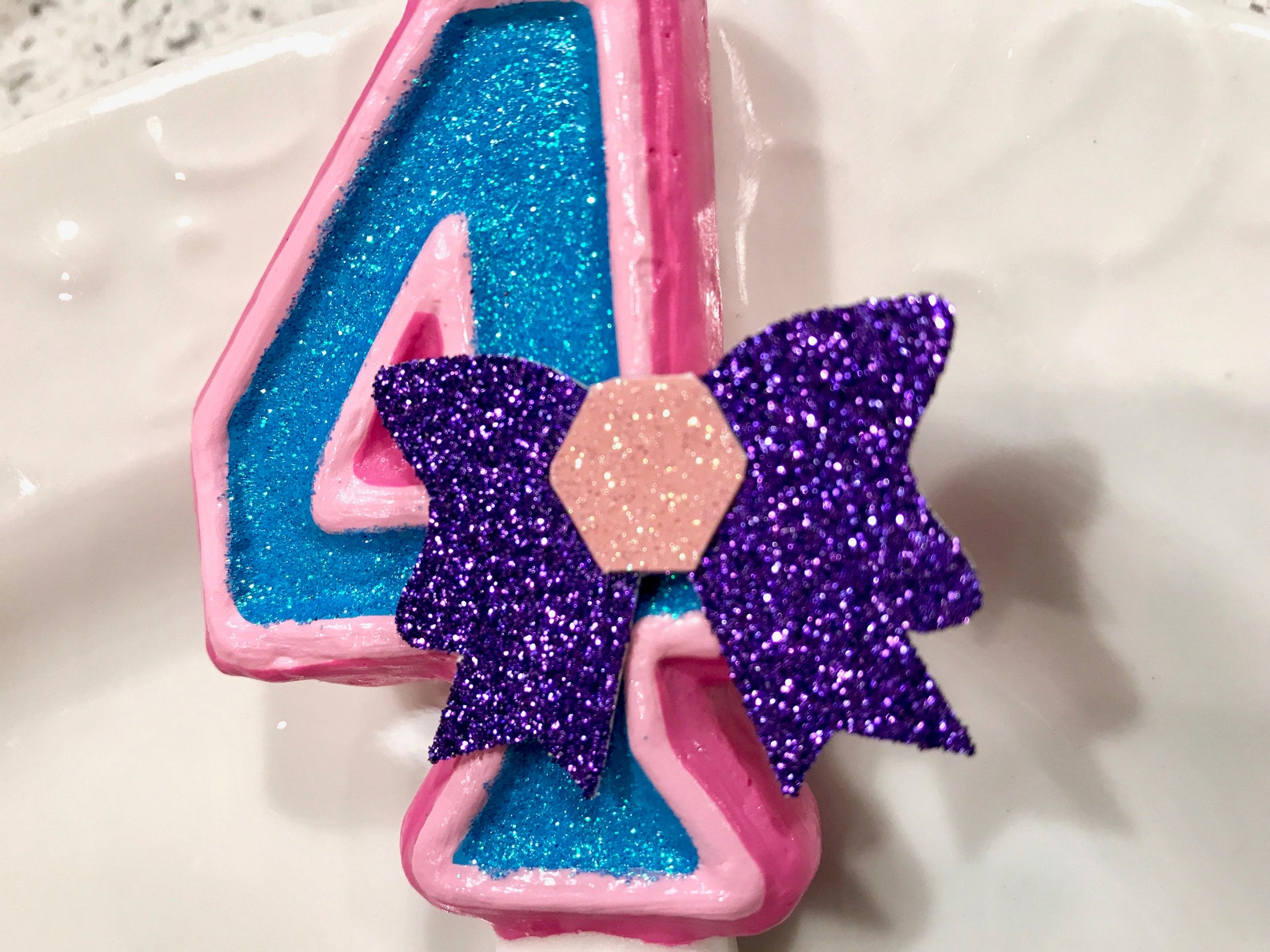 BIRTHDAY CANDLE Jojo Siwa Inspired Bow Hair Bow First - Etsy