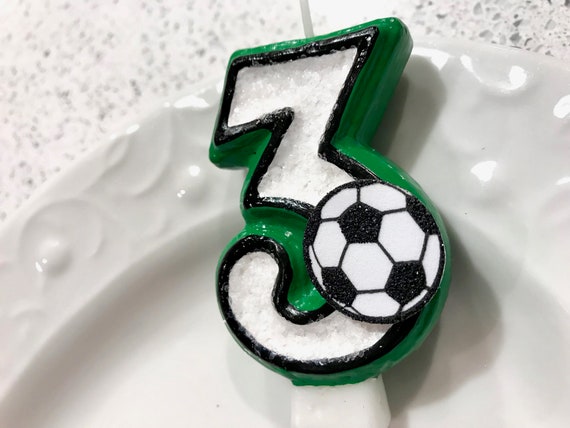 Birthday Candle First Birthday Soccer Large Ball Cake Etsy