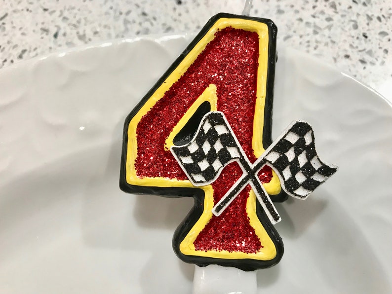 BIRTHDAY CANDLE racecar birthday first birthday racing i am one Cars Movie inspired Lightning McQueen inspired cars cake topper