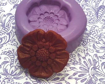 Poppy Mold Silicone Mold Blossom Flower Mold Fondant Chocolate Soap Resin Clay Molds Cabochon Molds