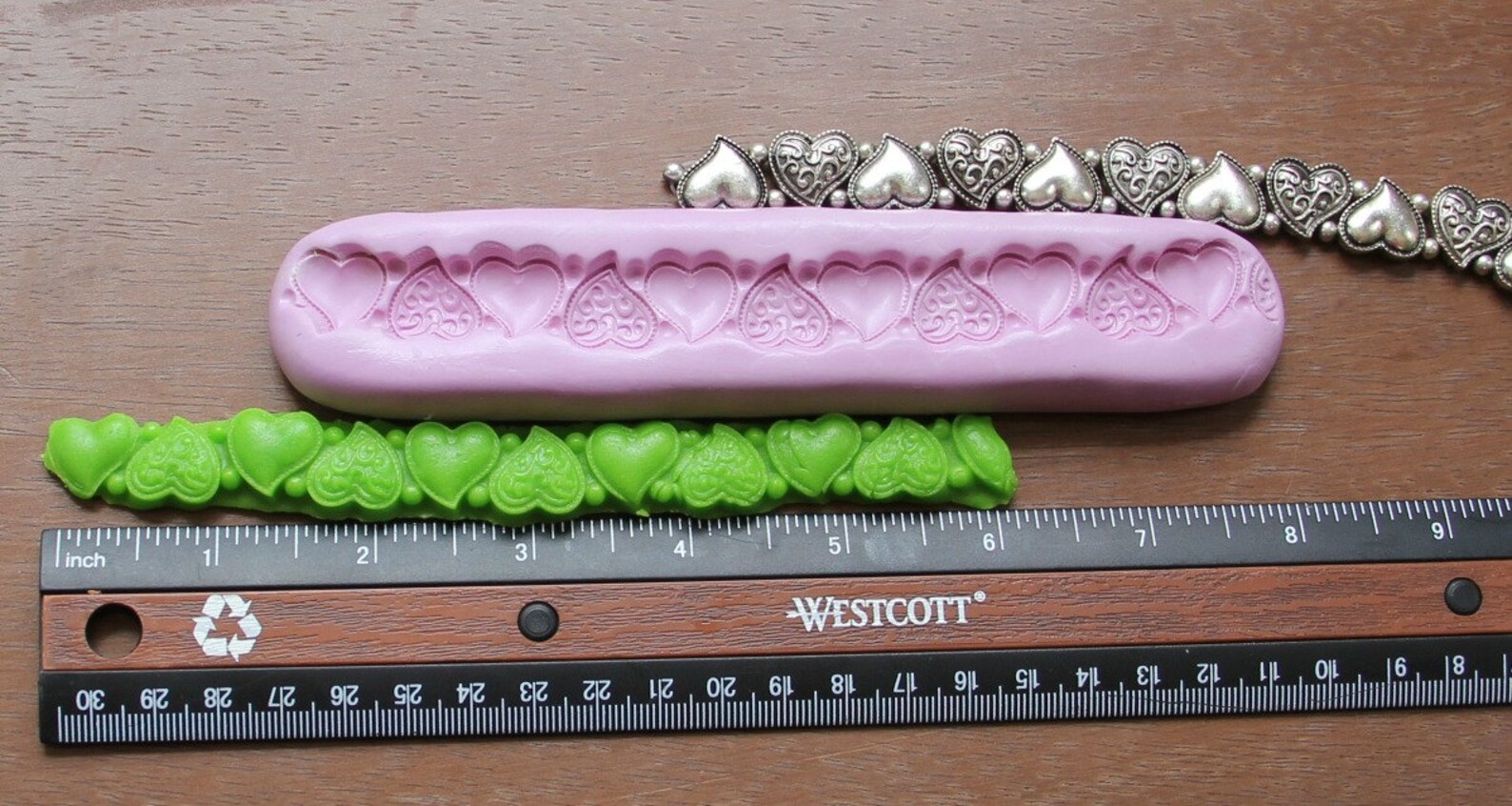 Cake Border Mold Heart Fondant Border Mold Cupcake Cake Baking Etsy