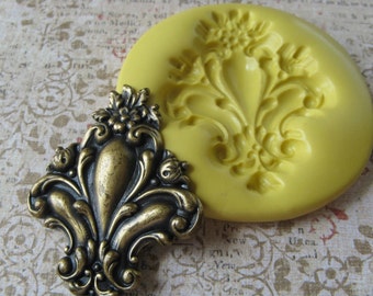 Fleur De Lis Mold Silicone Molds For Chocolate Soap Resin Victorian Stamping Gothic Polymer Clay Mold Resin PMC Mould