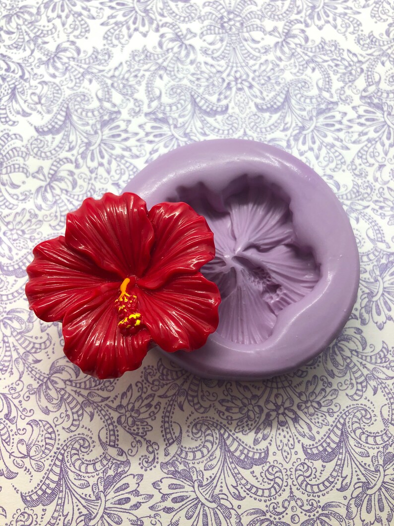 Hibiscus Mold Silicone Flower Moulds Fondant Flower Mold Etsy UK