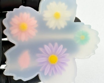 Silicone Daisy Mold Leaf Glass Fusing Fused Chocolate Resin Clear Molds Soap Wax Fondant Polymer Clay Molds