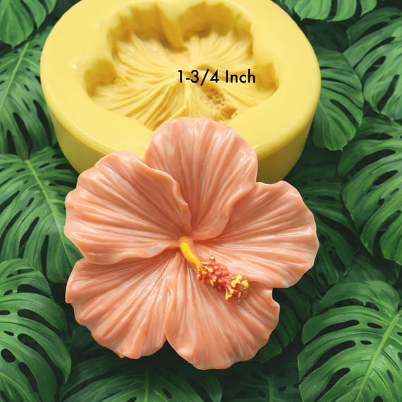 Hibiscus Mold Silicone Flower Moulds Fondant Flower Mold Polymer Clay Flower Resin Cabochon Flower Mold