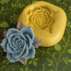 Silicone Rose Mold Flatback Flower Cabochon Chocolate Fondant Soap Embed Molds Roses Polymer Clay Mould
