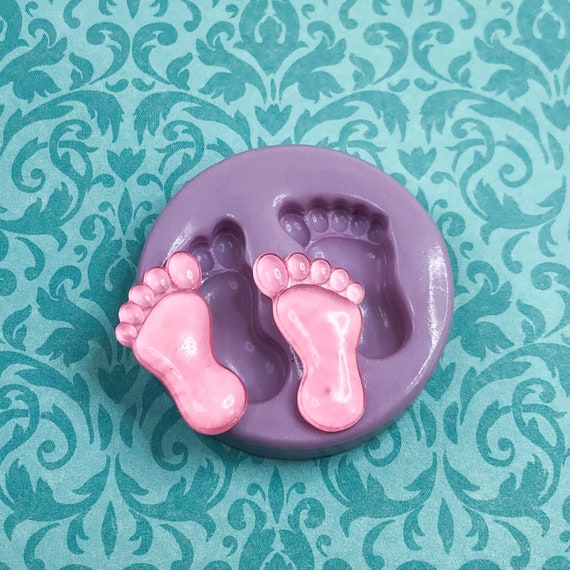 BABY SHOWER FEET SILICONE FONDANT CHOCOLATE CANDY ICE MOLD 