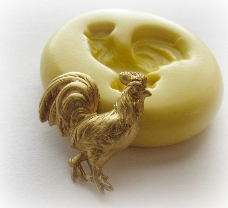 Tiny Rooster Mold Miniature Farm Animal Mold Mould Resin Clay Etsy