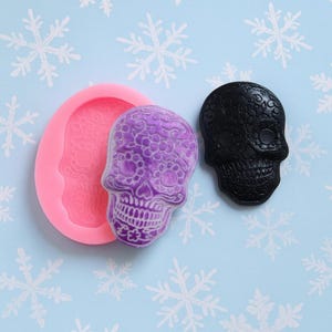 Silicone Mold Sugar Skull Resin Molds Polymer Clay Soap Chocolate Fondant Molds